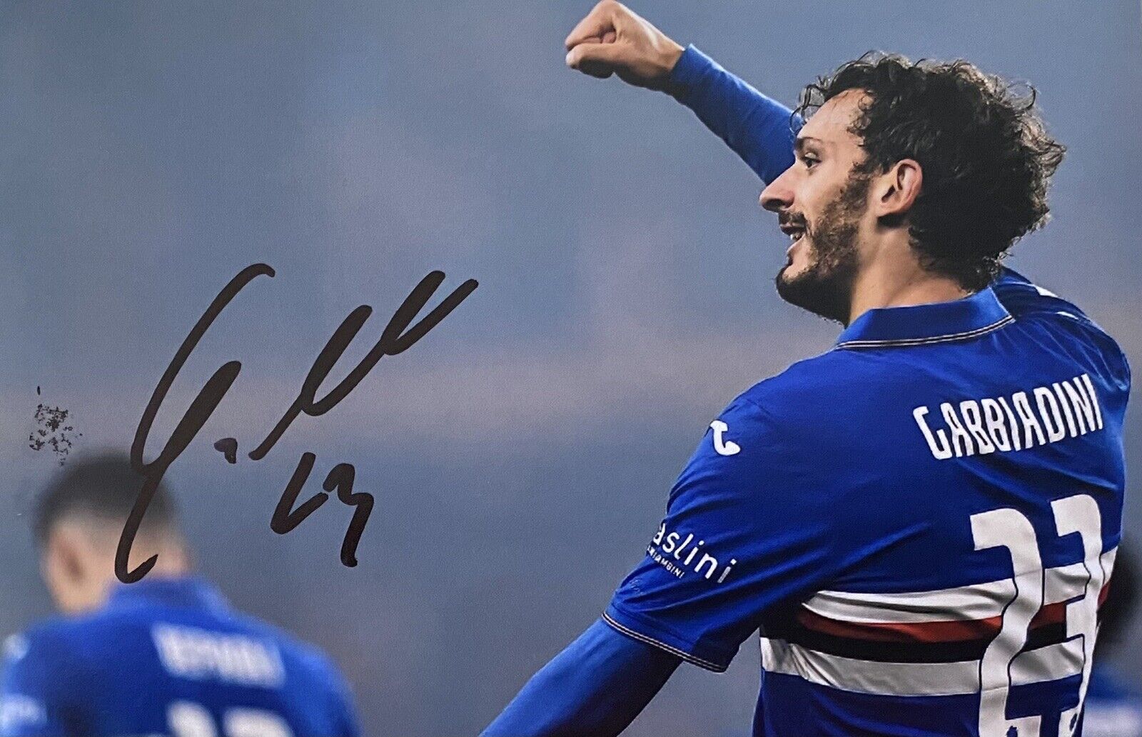 Manolo Gabbiadini Hand Signed Sampdoria 6X4 Photo Poster painting