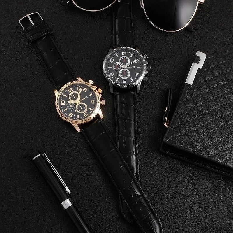 Business Geometric Buckle Quartz Men’s Watches