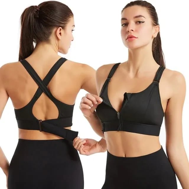 🔥New Year 48% Off - Wireless Support Super Tight Impact Resistant Zipper Sports Bra