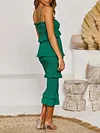Ruffled Condole Belt Midi Dress
