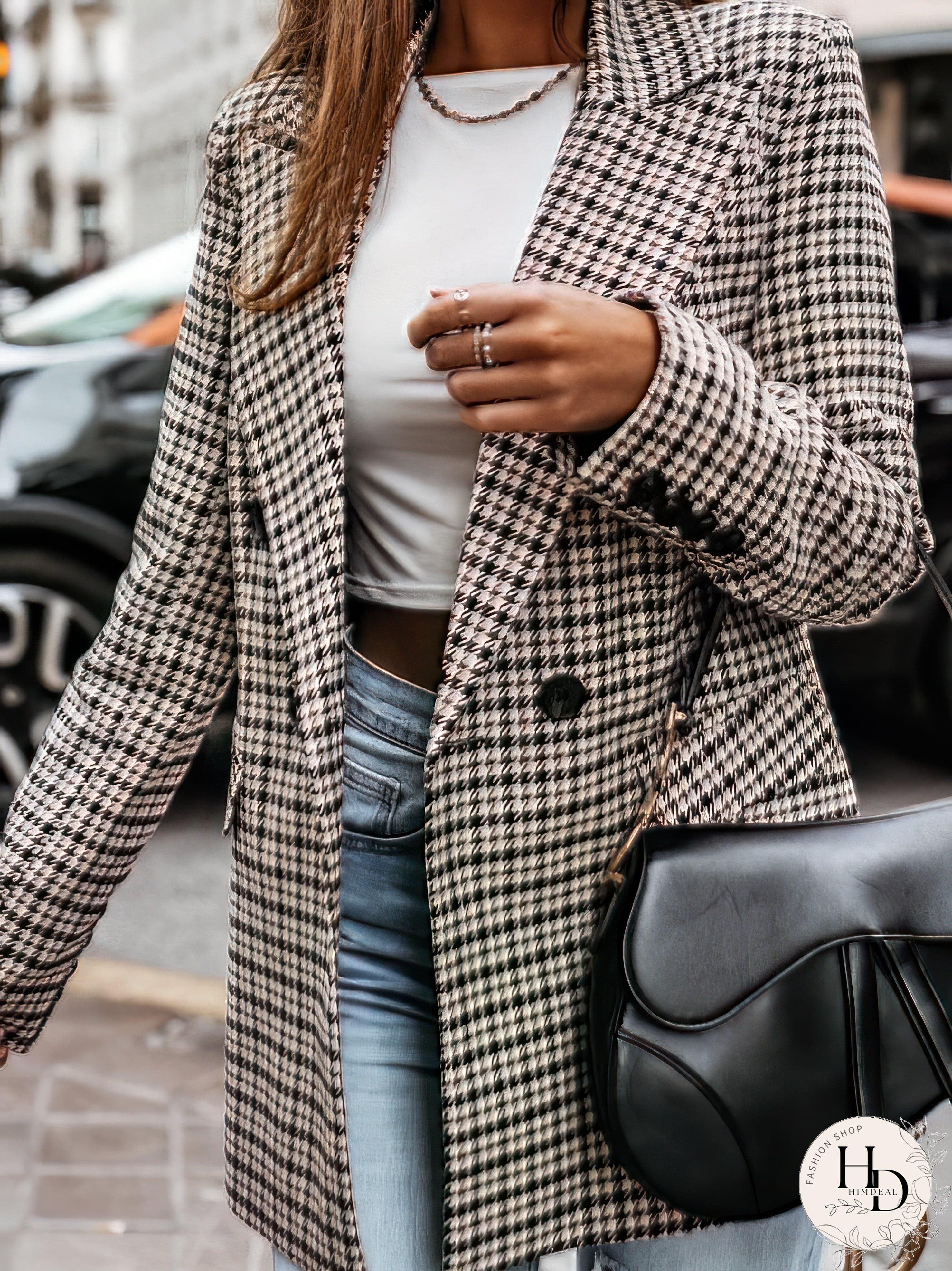 Women's Plaid Blazer