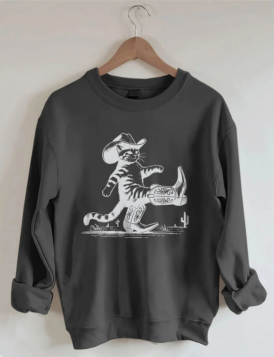 Funny Western Cowboy Cat Sweatshirt