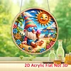 Summer Gnome DIY Diamond Painting Hanging Pendants Acrylic Crafts Kit for Home Wall Decor