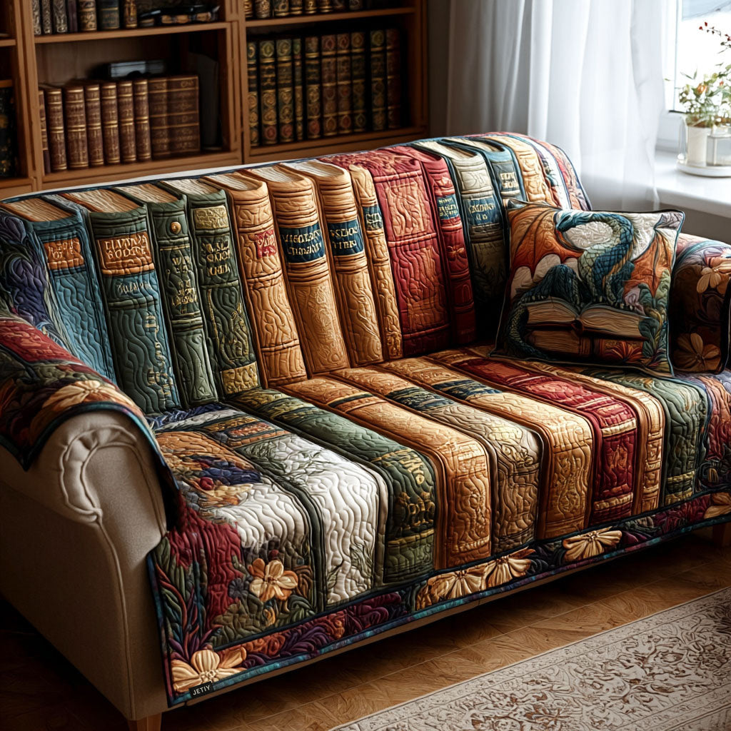 Bookish Quilted Sofa Cover NCU0VT307 everthome