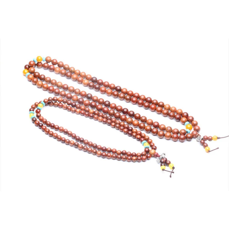 108 Beads Natural Wenge Wood Rosewood Healing Bracelet Necklace Mala