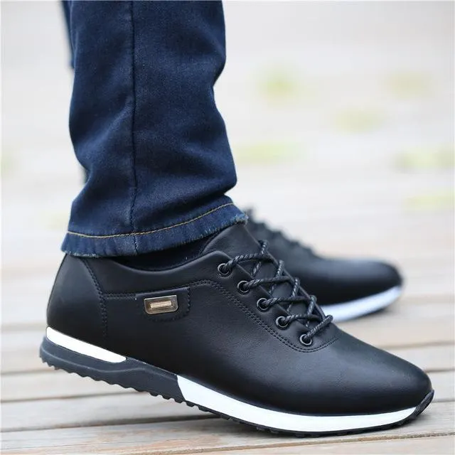 2021 Fashion Loafers Walking Footwear Tenis Feminino Outdoor Breathable Sneakers Men's PU Leather Business Casual Shoes for Male