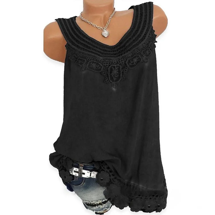 Summer Casual Paisley Sleeveless T-Shirt