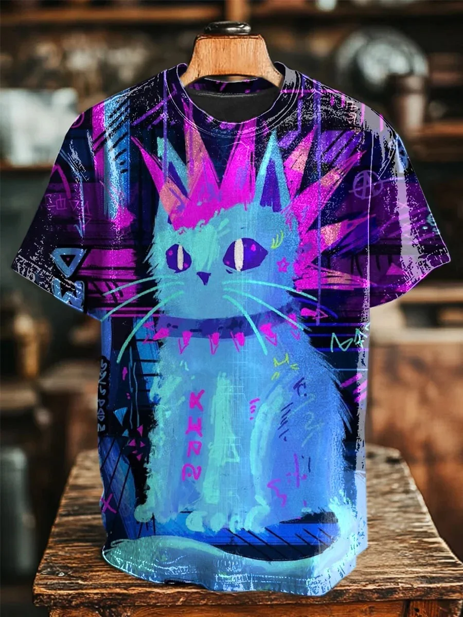 Eagerlys Abstract Pop Art Print T-shirt Eagerlys
