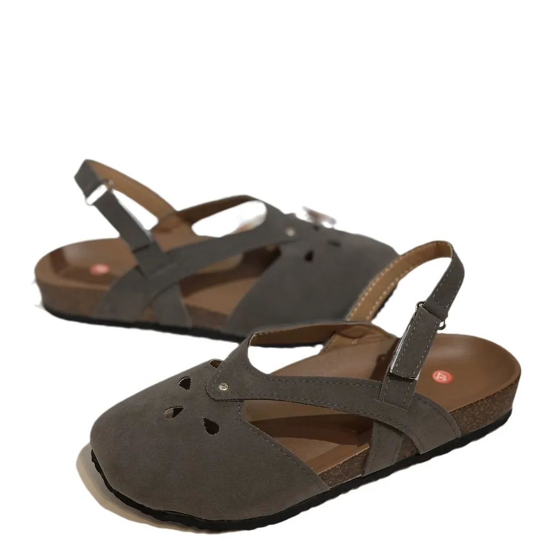 Yyvonne Summer And Autumn New Style Fashion Large Code Simple Big Woman Hollow Flat Sandals