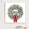(Stamped/Counted) Christmas Wreath - 11CT/14CT Stamped Cross Stitch 40*40cm/15.75*15.75in