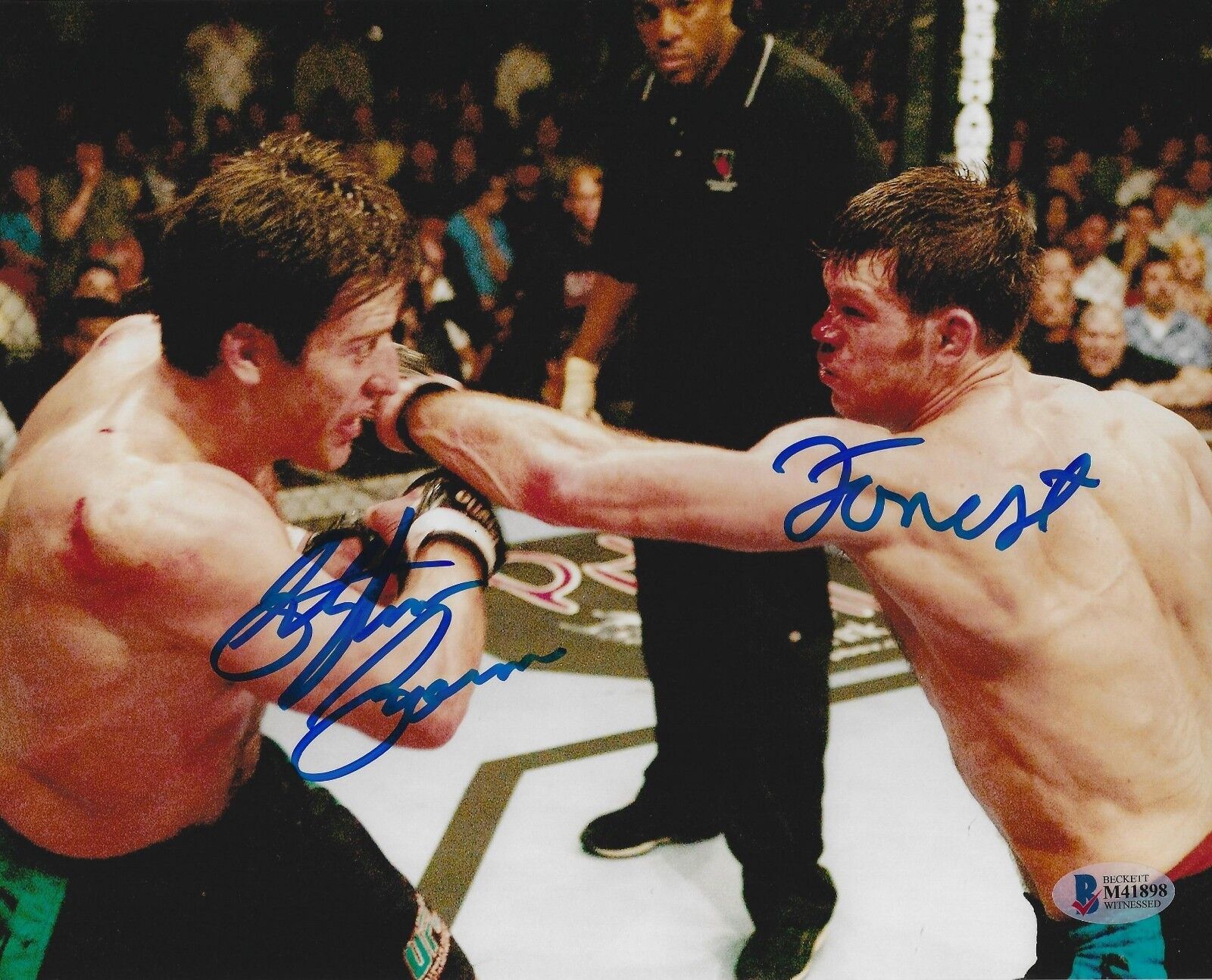 Forrest Griffin Stephan Bonnar Signed 8x10 Photo Poster painting BAS COA UFC Picture Autograph 6