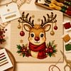 Christmas Needlepoint Kit 14CT Stamped Cross Stitch 30x30cm tapestrymarket