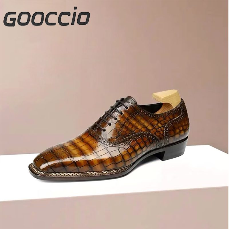MY238 Crocodile Leather Dress Shoes/Oxford Shoes For Men GOOCCIO   