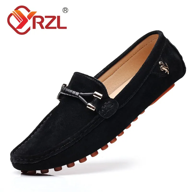 YRZL Loafers Big Size 48 Men Shoes Soft Driving Moccasins High Quality Flats Casual Leather Shoes Men Slip-on Loafers for Men