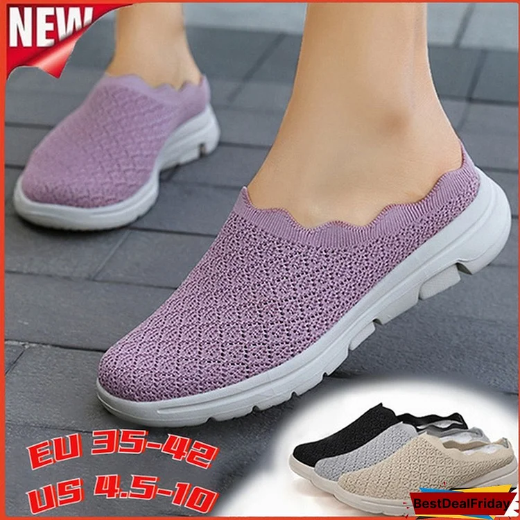 BestDealFriday Casual Mesh Shoes for Women Breathable Summer Slip on Shoes Fashion Slippers Outdoors Lightweight