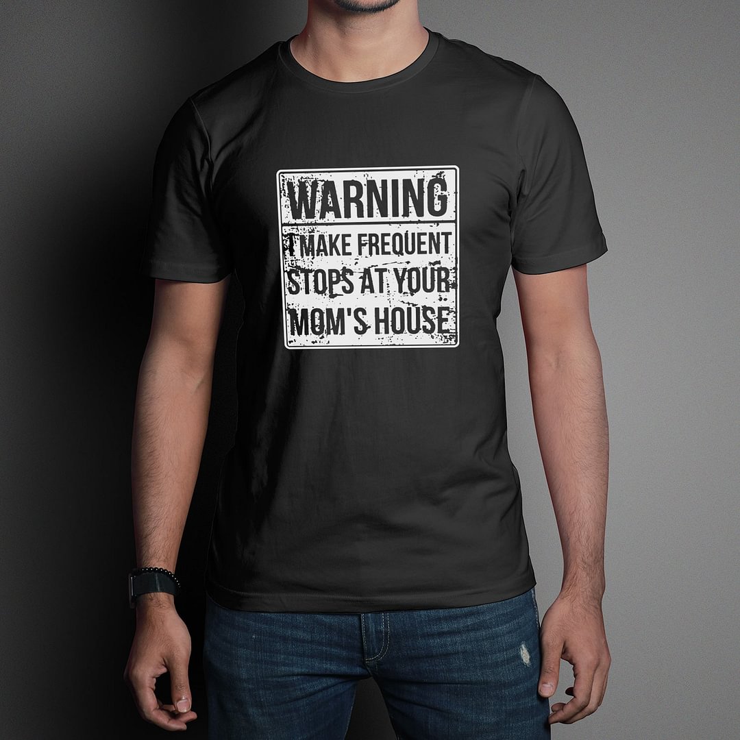 Funny Graphic Warning Men T-shirts
