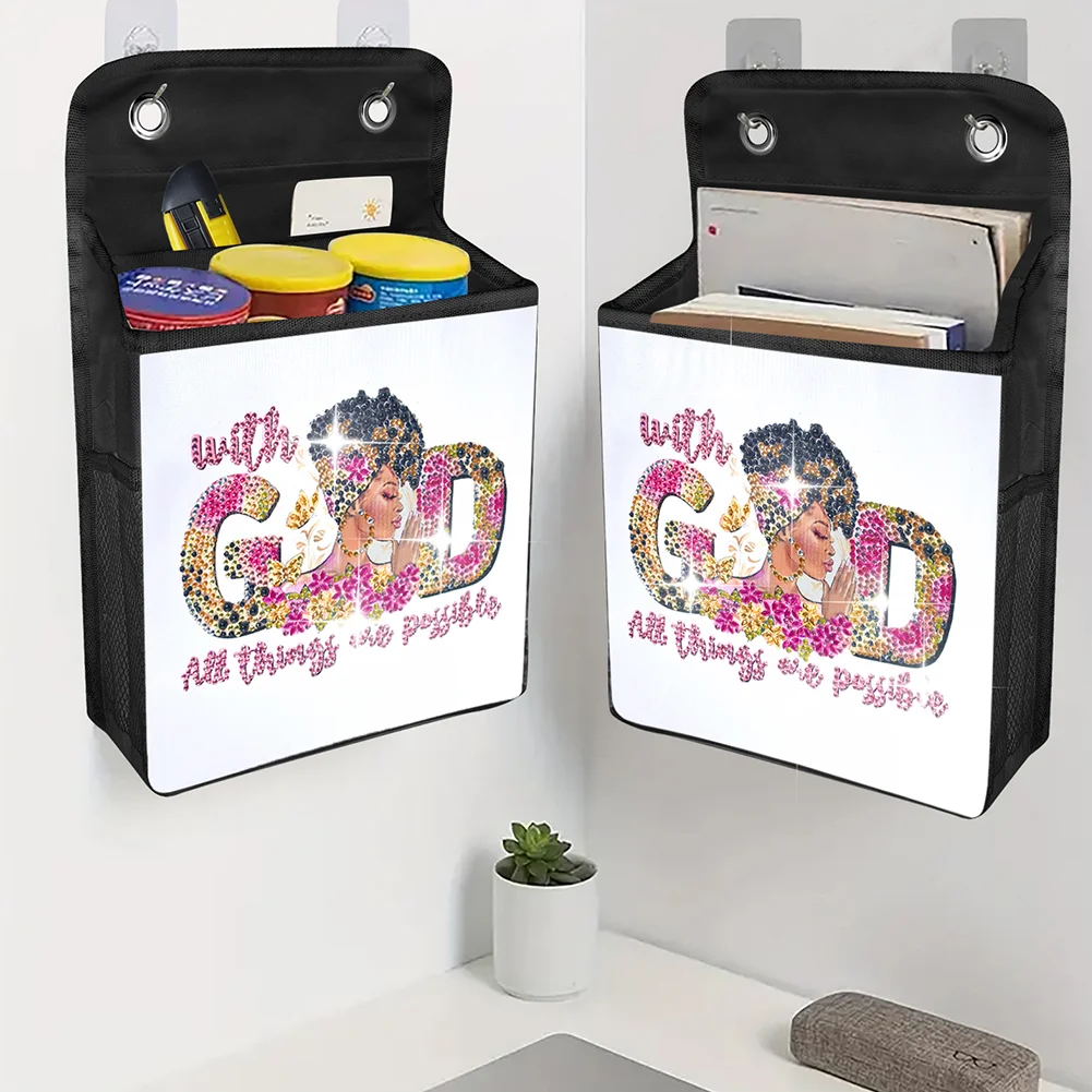 DIY Letter GOD Diamond Painting Storage Bag Diamond Art Sundries Holder Bag