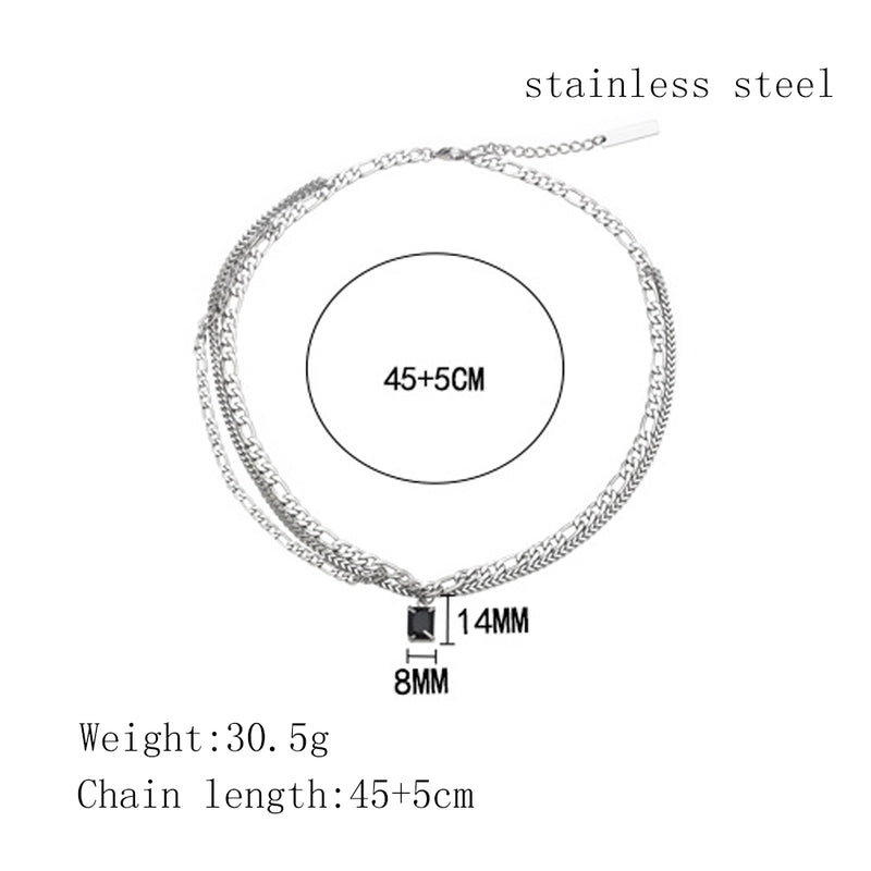 Hip-Hop Streetwear Geometric 304 Stainless Steel 18K Gold Plated Unisex Layered Necklaces