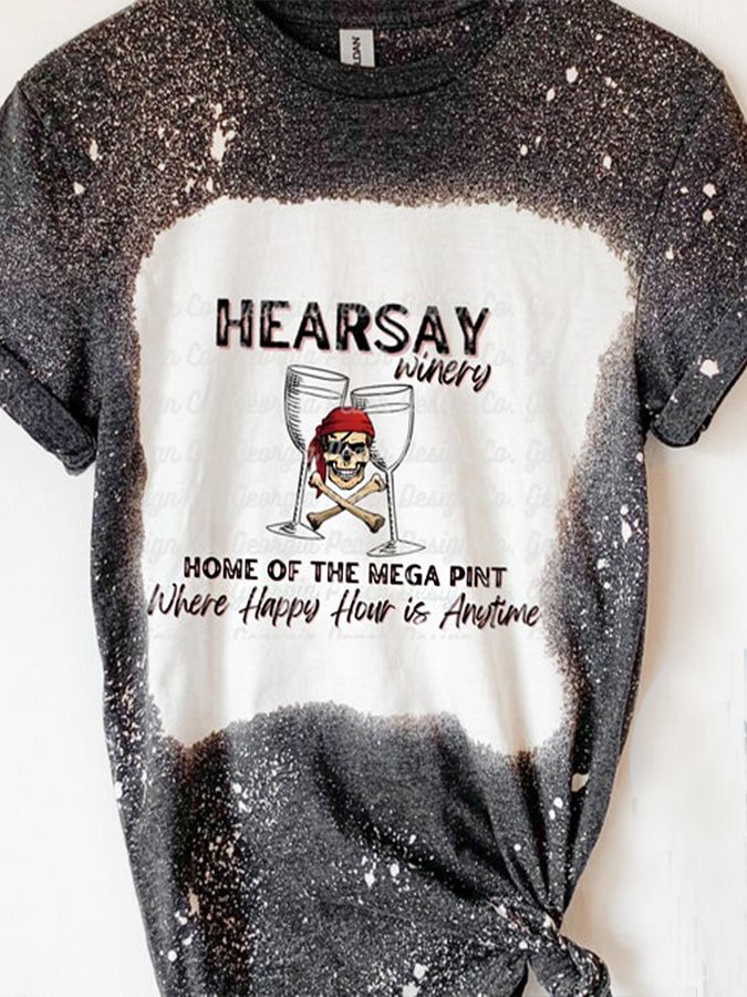 HEARSAY WINERY HOME OF THE MAGE PINT Letter Printed Long Sleeve  T-Shirt