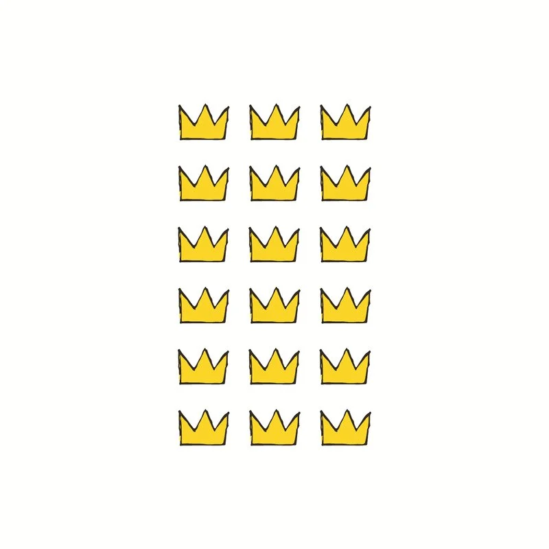 Cute Yellow Crown Temporary Tattoo Stickers For Kids Women Body Art Waist Decals Ankle Fake Tatoos  Face Stickers