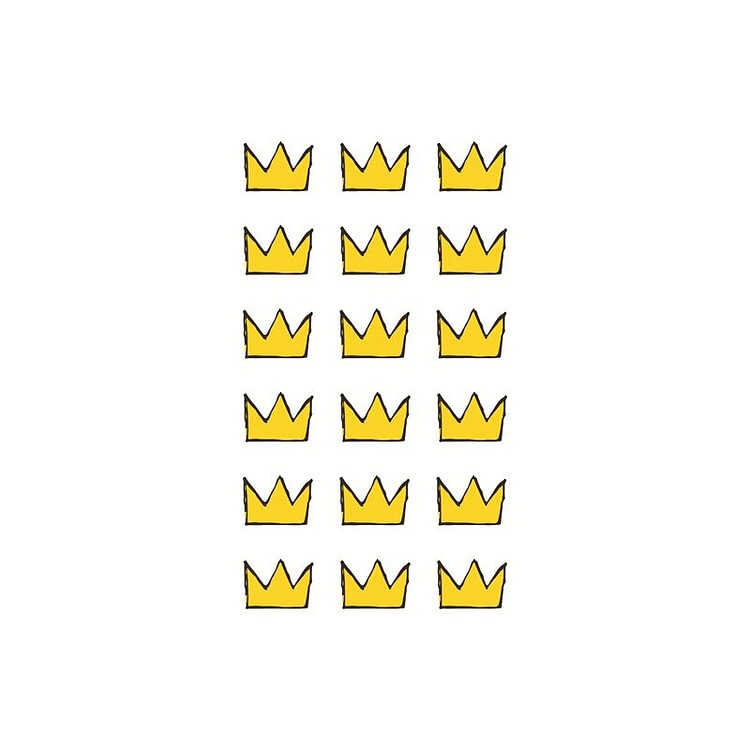 Cute Yellow Crown Temporary Tattoo Stickers For Kids Women Body Art Waist Decals Ankle Fake Tatoos Face Stickers
