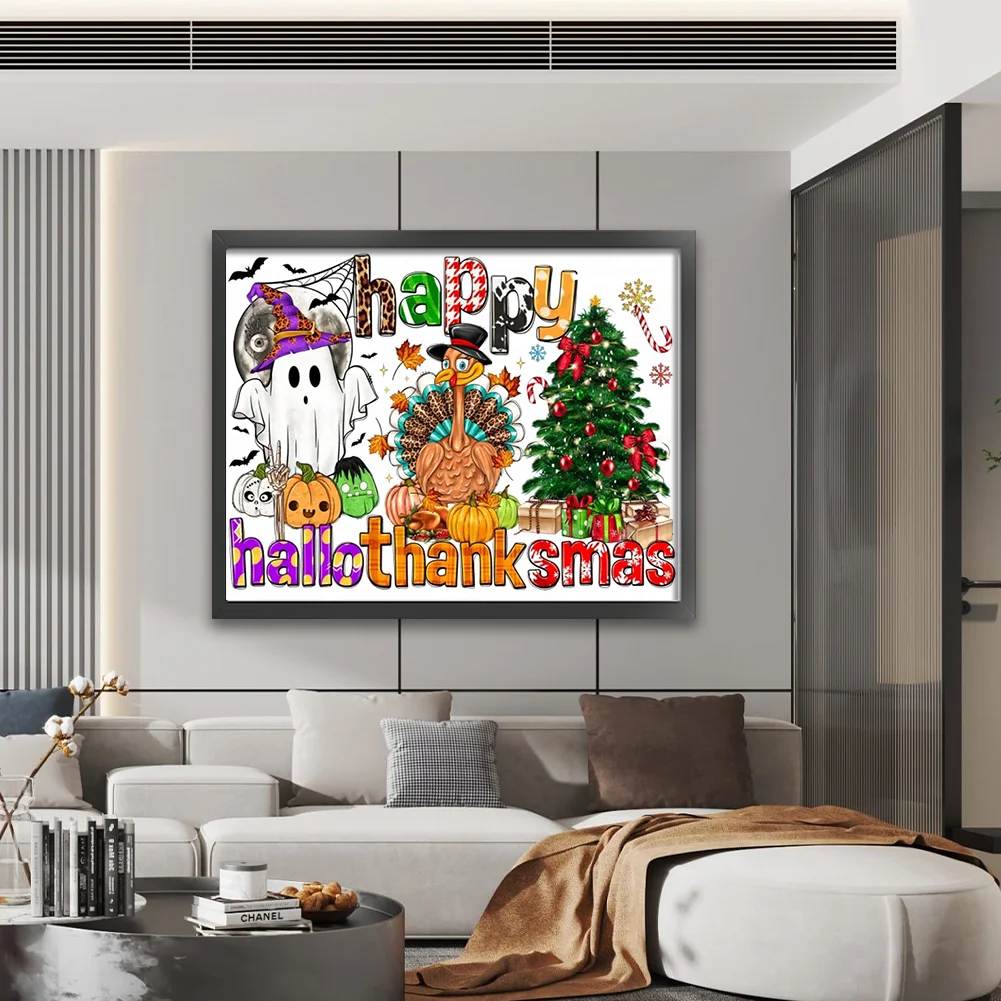 11CT Full Stamped Cross Stitch - Halloween(Canvas|70*55CM)