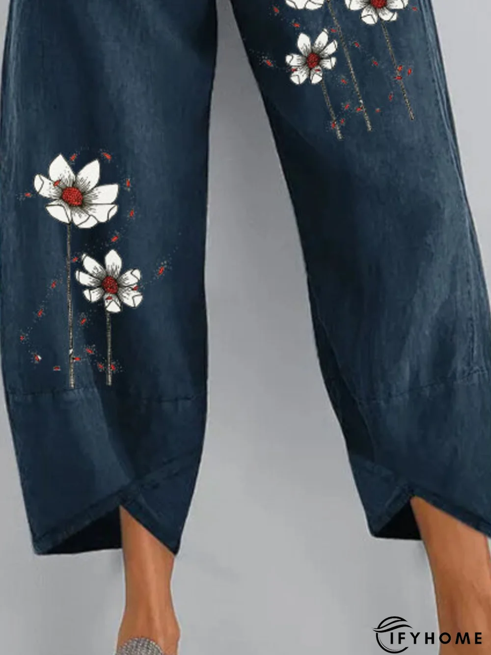 Women Casual Sunflower Linen Bottoms | IFYHOME