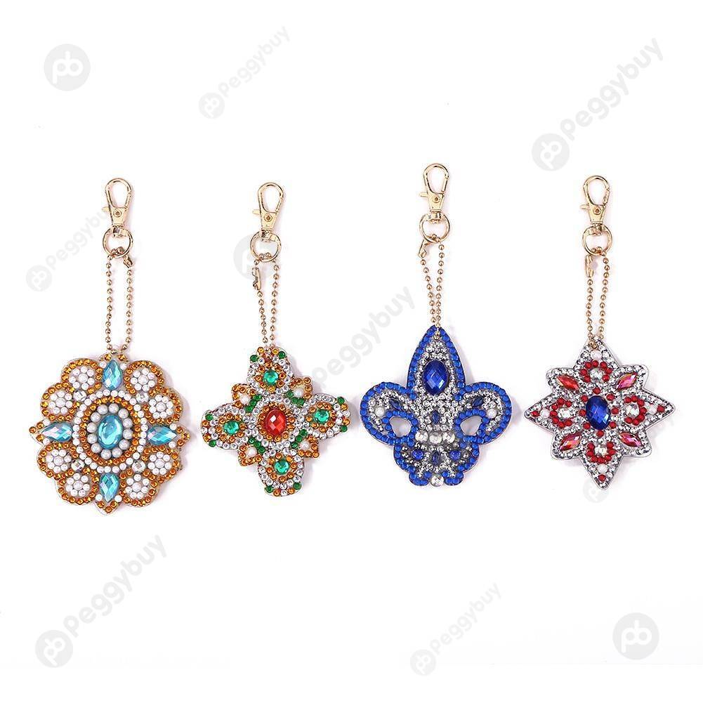 

4pcs Pendant-DIY Creative Diamond Keychain, 501 Original