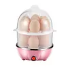 110V/220V Electric Egg Boiler 3-Layer Automatic Corn Steamer Rapid Heat Poacher