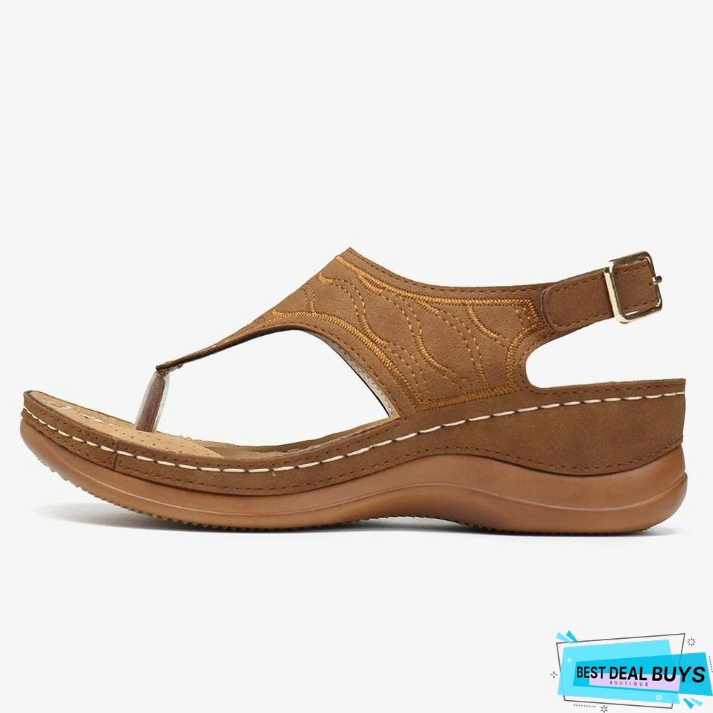 Embroidery Holiday Sandals