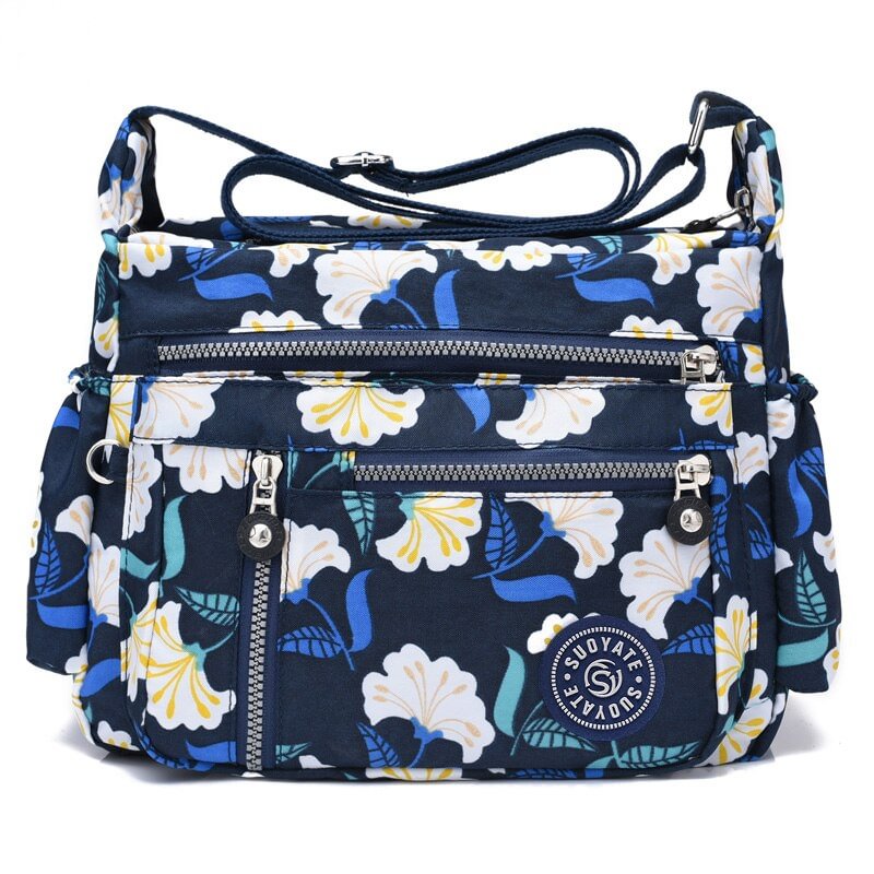 Brand High Quality Flowers Shoulder Bags  Rural style Waterproof Nylon Messenger Bags Large Capacity Lady's Cloth Crossbody Bag