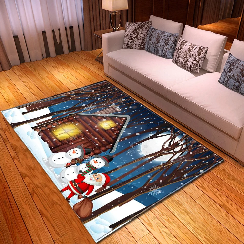 Home decoration Christmas pattern carpet living room bedroom carpet children's room coffee table study mat