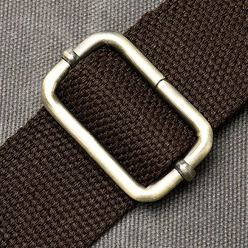 Men's Retro Handbag Leather Canvas Business 14 Inch Computer Bag Crossbody Bag