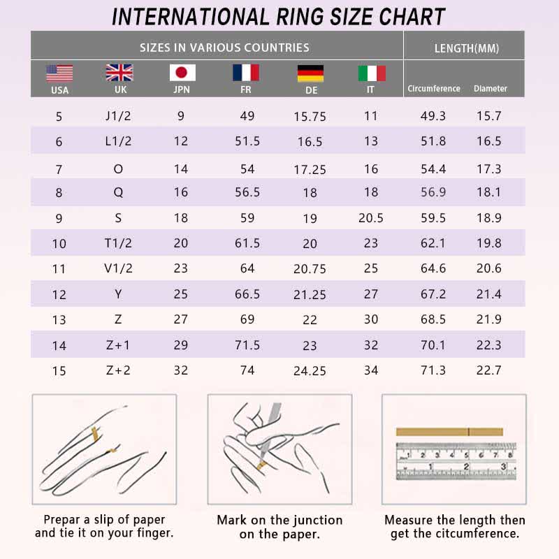 INTERNATIONAL RING SIZE CHART