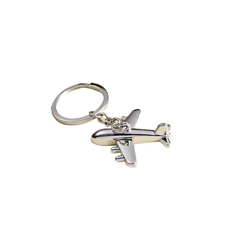 Modern Style Artistic Airplane Metal Unisex Bag Pendant Keychain