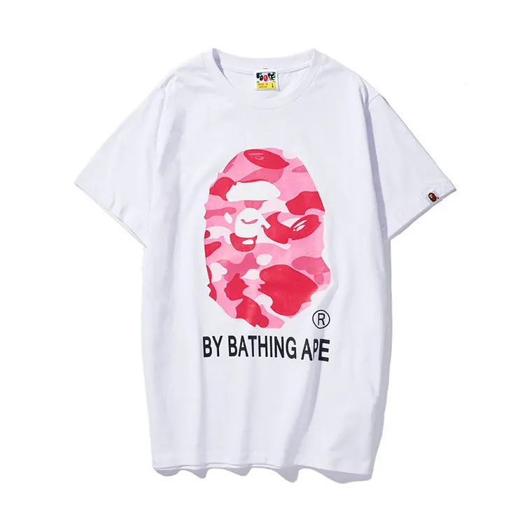 BAPE T Shirts Printed Half Sleeve Men's and Women's Cotton Short-Sleeved T-shirt Summer