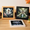 (US Only)4pcs Girl Printed Cross Stitch Kit 45x45cm DIY 11CT Thread Art Needlework Decor