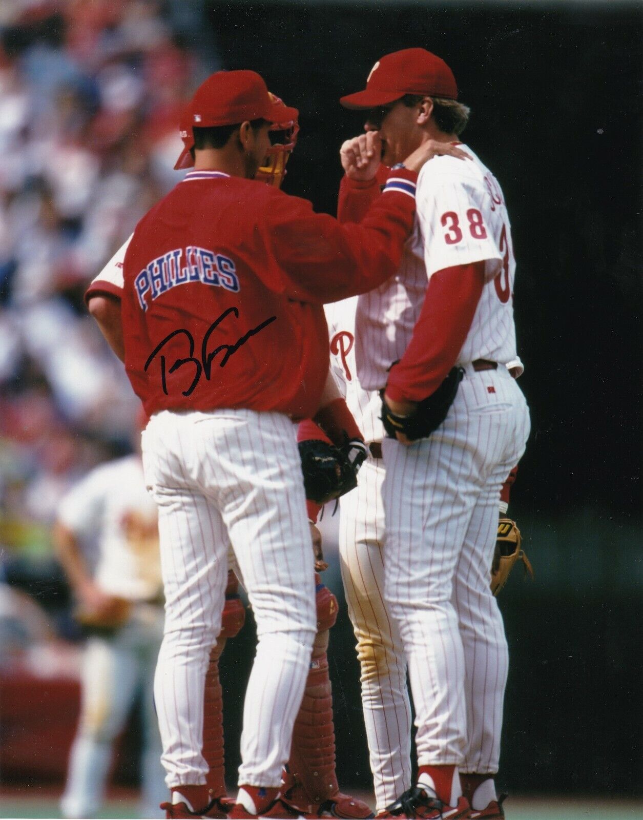 TERRY FRANCONA PHILADELPHIA PHILLIES ACTION SIGNED 8x10