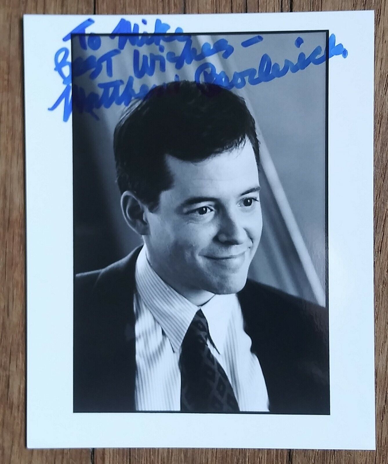 MATTHEW BRODERICK AUTOGRAPHED 4X5 Photo Poster painting