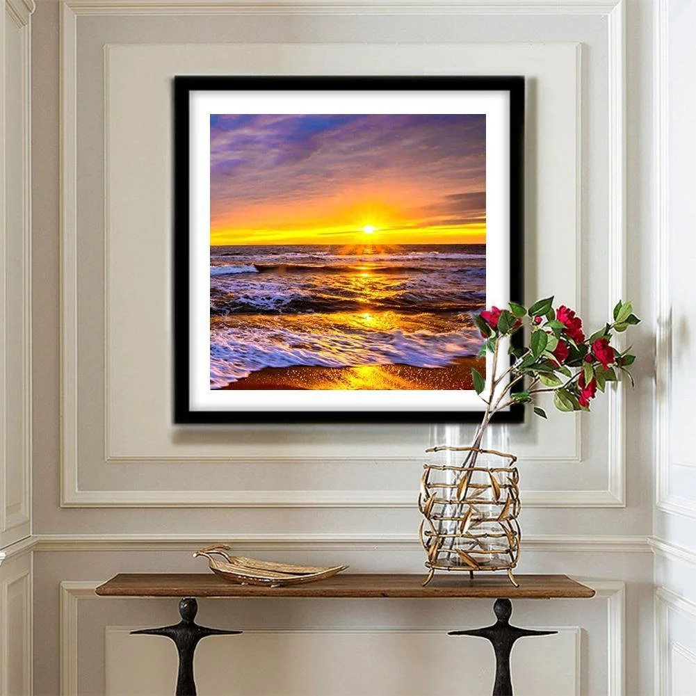 Diamond Painting - Full Round Drill - Sea Sunrise(30*30cm)