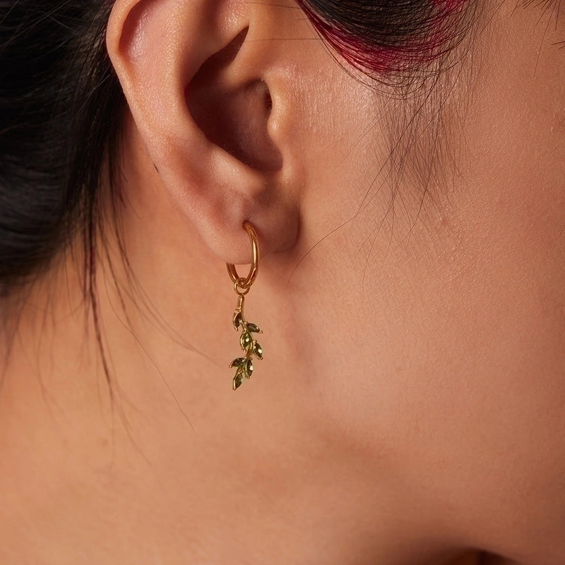 1 Pair Fashion Geometric Plating 304 Stainless Steel Titanium Steel Zircon Earrings