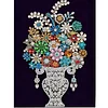 Framed Pearl Diamond Painting - Special Shaped - Vase Bouquets (17x22cm)