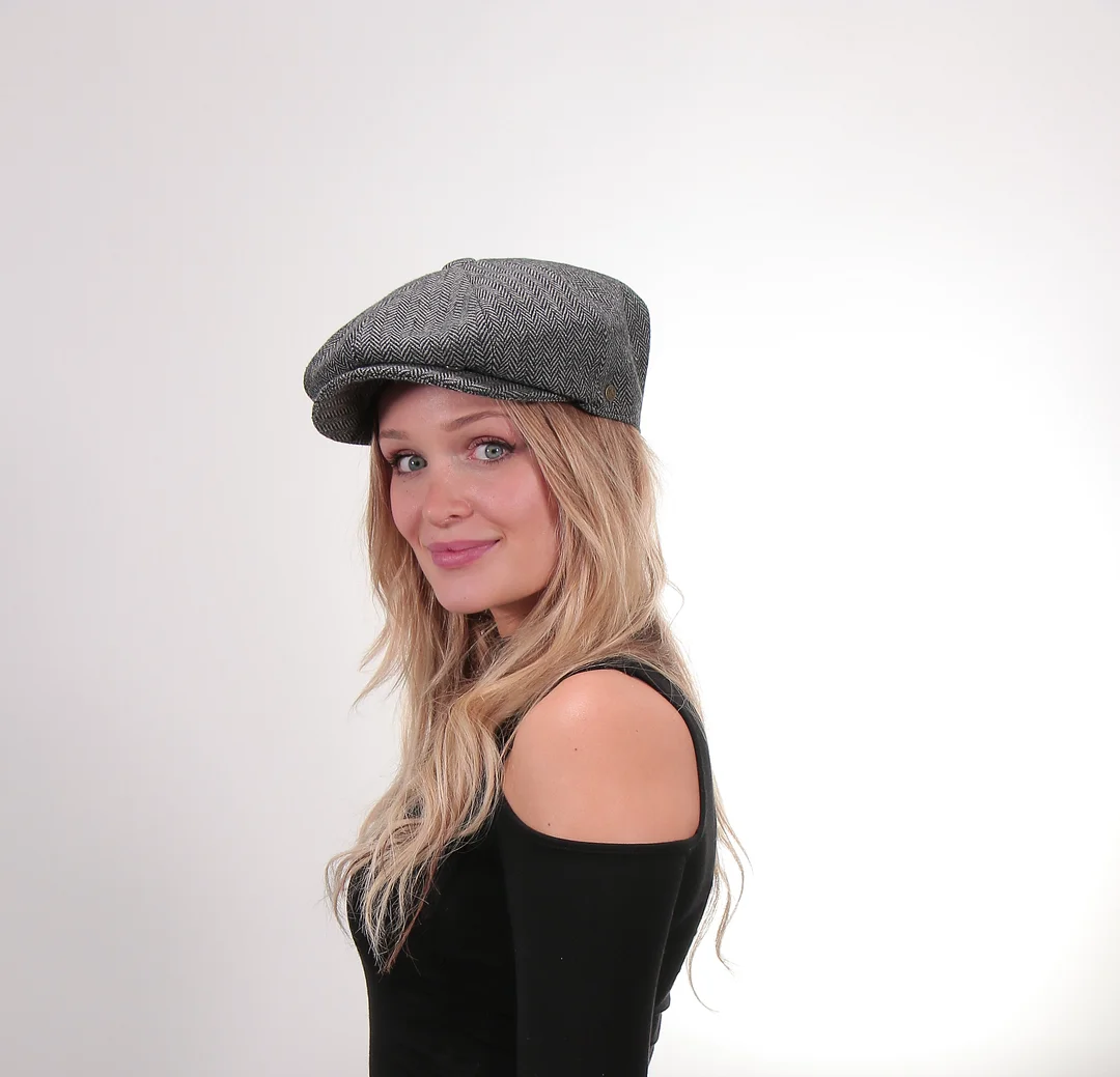 5 Colors - Shelby - Walrus Hat Wool Blend 8 Panel Newsboy Cap