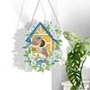 DIY Special Shaped Diamond Painting Double-sided Hanging Flower Birdhouse Wreath Kit
