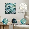 (25x25cm)DIY Wave Framed Handmade Pearl Painting Art Craft Kit Living Home Decor