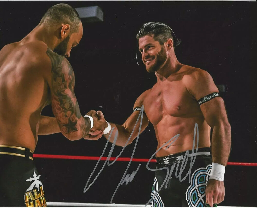 Matt Sydal autographed 8x10   AEW Evan Bourne #3