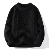 Men's Round Neck Pullover Casual Loose Thickened Sweater