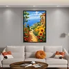 Sunflower Seascape-Full Embroidery 2 Strands 14CT Stamped Cross Stitch-40*60CM-Large Size