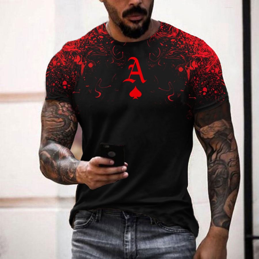 Fashion men's casual printed T-shirt / [viawink] /