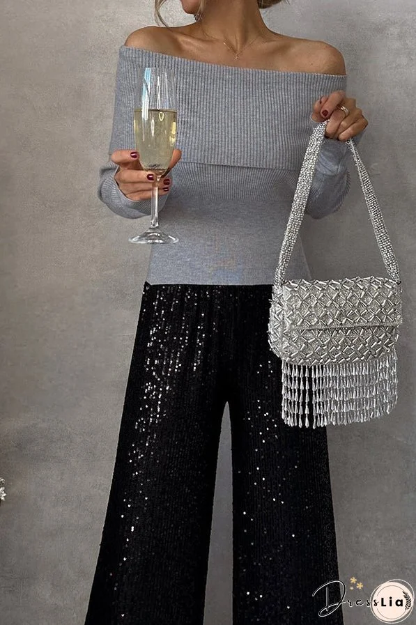 MULTI-POSITION GRAY BASIC SWEATER